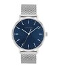 Montre CALVIN KLEIN WATCHES TIMELESS Homme 25200045 Analogique Cadran Minéral Bleu Bracelet Milanais Argenté Clip / clasp Etanchéité 3 ATM