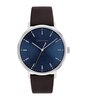 Montre CALVIN KLEIN WATCHES TIMELESS Homme 25200052 Analogique Cadran Minéral Bleu Bracelet Cuir Brun Boucle ardillon Etanchéité 3 ATM