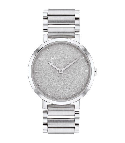 Montre CALVIN KLEIN WATCHES OPEN LINK Femme 25200085 Analogue Cadran MINERAL Argenté Bracelet Acier inoxydable Acier Boucle déployante Etanchéité 3BAR