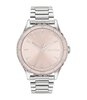 Montre CALVIN KLEIN WATCHES LIVELY Femme 25200096 Analogue Cadran MINERAL Rose Bracelet Acier inoxydable Acier Boucle déployante Etanchéité 3BAR