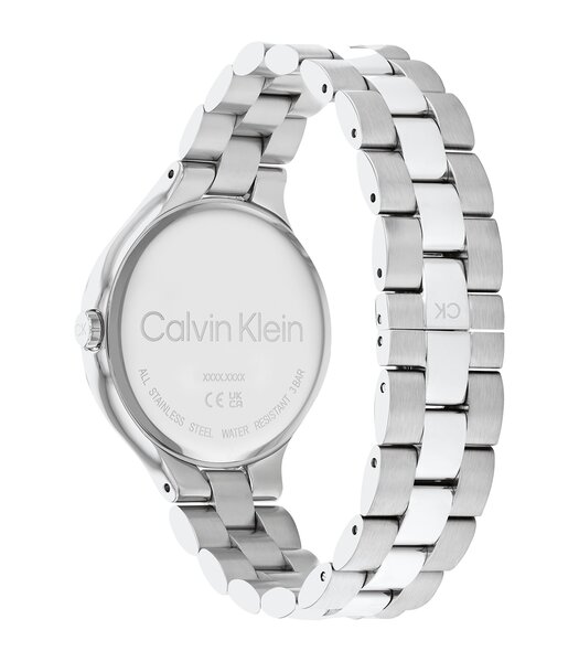 Montre CALVIN KLEIN WATCHES TIMELESS Femme 25200128 Analogique Cadran Minéral Acier Bracelet Acier inoxydable Acier Boucle déployante Etanchéité 3 ATM