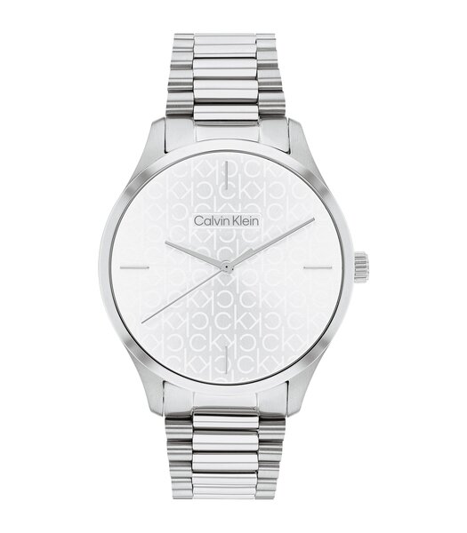 Montre CALVIN KLEIN WATCHES CK ICONIC Femme 25200168 Analogue Cadran MINERAL Argenté Bracelet Acier inoxydable Acier Boucle déployante Etanchéité 3BAR