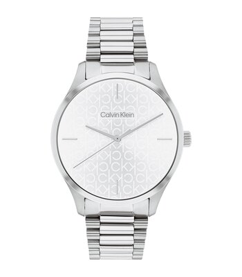 Montre CALVIN KLEIN WATCHES CK ICONIC Femme 25200168 Analogue Cadran MINERAL Argenté Bracelet Acier inoxydable Acier Boucle déployante Etanchéité 3BAR