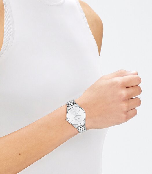 Montre CALVIN KLEIN WATCHES CK ICONIC Femme 25200168 Analogue Cadran MINERAL Argenté Bracelet Acier inoxydable Acier Boucle déployante Etanchéité 3BAR