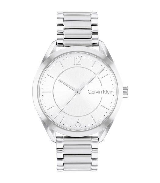 Montre CALVIN KLEIN WATCHES ENTICE Femme 25200190 Analogue Cadran MINERAL Argenté Bracelet Acier inoxydable Acier Boucle déployante Etanchéité 3BAR