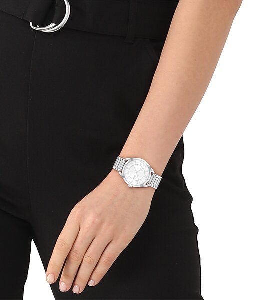 Montre CALVIN KLEIN WATCHES ENTICE Femme 25200190 Analogue Cadran MINERAL Argenté Bracelet Acier inoxydable Acier Boucle déployante Etanchéité 3BAR