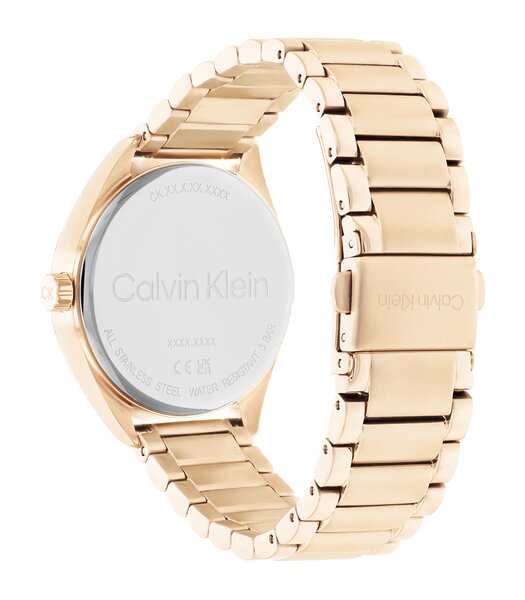 Montre CALVIN KLEIN WATCHES ENTICE Femme 25200191 Analogue Cadran MINERAL Gris Bracelet Acier Or jaune Boucle déployante Etanchéité 3BAR