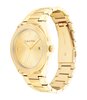 Montre CALVIN KLEIN WATCHES ARCHITECTURAL Homme 25200199 Analogique Cadran Minéral Jaune Bracelet Acier inoxydable Doré Boucle déployante Etanchéité 3