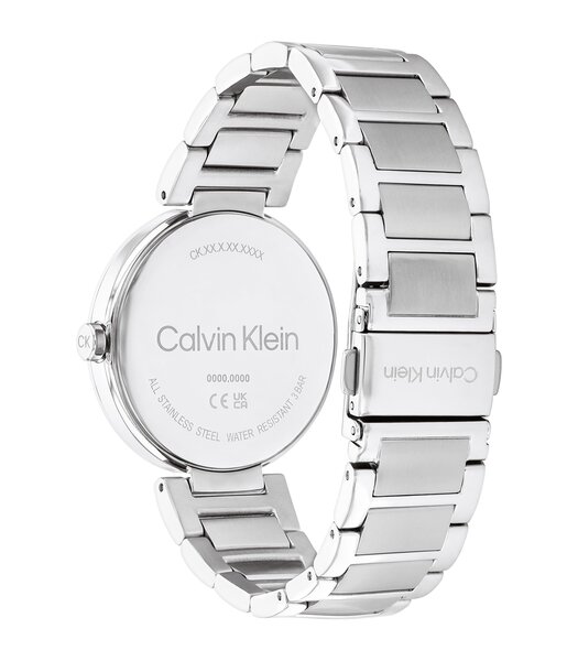 Montre CALVIN KLEIN WATCHES TIMELESS Femme 25200249 Analogique Cadran Minéral Noir Bracelet Acier inoxydable Acier Boucle déployante Etanchéité 3 ATM