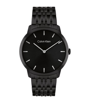 Montre CALVIN KLEIN WATCHES TIMELESS Homme 25300008 Analogique Cadran Minéral Doré Bracelet Acier inoxydable Doré Boucle déployante Etanchéité 3 ATM