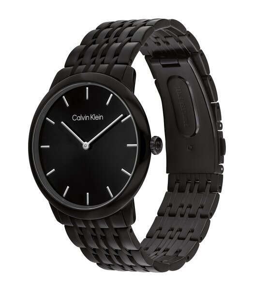 Montre CALVIN KLEIN WATCHES TIMELESS Homme 25300008 Analogique Cadran Minéral Doré Bracelet Acier inoxydable Doré Boucle déployante Etanchéité 3 ATM