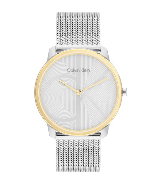 Montre CALVIN KLEIN WATCHES CK ICONIC Femme 25300014 Analogue Cadran MINERAL Argenté Bracelet Acier inoxydable Acier Etanchéité 3BAR