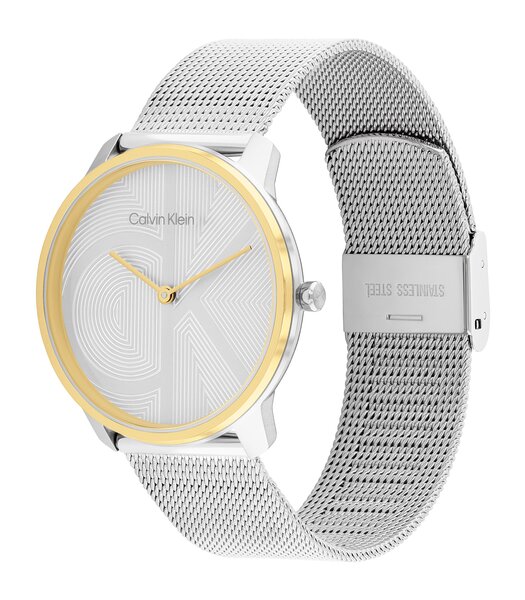 Montre CALVIN KLEIN WATCHES CK ICONIC Femme 25300014 Analogue Cadran MINERAL Argenté Bracelet Acier inoxydable Acier Etanchéité 3BAR