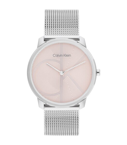 Montre CALVIN KLEIN WATCHES CK ICONIC Femme 25300015 Analogue Cadran MINERAL Rose Bracelet Acier inoxydable Acier Etanchéité 3BAR
