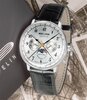 Montre ZEPPELIN HINDENBURG MONDPHASE Homme 7036-1 Analogue Cadran HESALITE Gris Bracelet Cuir Noir Boucle ardillon Etanchéité 3ATM