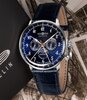 Montre ZEPPELIN HINDENBURG MONDPHASE Homme 7036-3 Analogue Cadran HESALITE Bleu Bracelet Cuir Bleu Boucle ardillon Etanchéité 3ATM