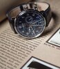 Montre ZEPPELIN HINDENBURG MONDPHASE Homme 7036-3 Analogue Cadran HESALITE Bleu Bracelet Cuir Bleu Boucle ardillon Etanchéité 3ATM
