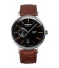 Montre ZEPPELIN LZ120 ROME Homme 7104-2 Analogue Cadran Saphir Noir Bracelet Cuir Brun Etanchéité 5BAR