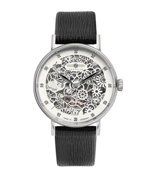 Montre ZEPPELIN PRINCESS OF THE SKY Femme 7461-1 Analogue Cadran Saphir Acier Bracelet Cuir Noir Etanchéité 5BAR