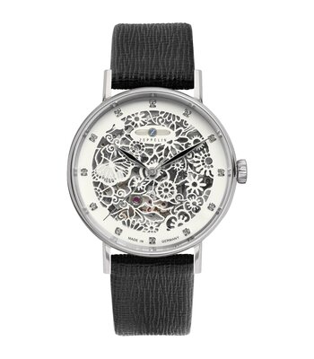Montre ZEPPELIN PRINCESS OF THE SKY Femme 7461-1 Analogue Cadran Saphir Acier Bracelet Cuir Noir Etanchéité 5BAR