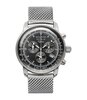 Montre ZEPPELIN 100 JAHRE ZEPPELIN Homme 7680M-2 Analogue Cadran MINERAL Noir Bracelet Milanais Acier BOUCLE DEPLOYANTE Etanchéité 5ATM
