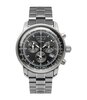 Montre ZEPPELIN 100 JAHRE ZEPPELIN Homme 7680MB-2 Analogue Cadran MINERAL Noir Bracelet Acier inoxydable Argenté Etanchéité 5BAR