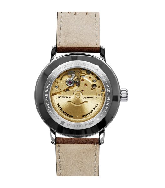 Montre ZEPPELIN LZ 129 HINDENBURG Homme 8056-4 Analogue Cadran MINERAL Vert Bracelet Cuir Brun Boucle ardillon Etanchéité 5BAR