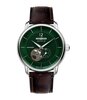 Montre ZEPPELIN BODENSEE Homme 8166-4 Analogue Cadran MINERAL Vert Bracelet Cuir Brun Boucle déployante Etanchéité 5BAR