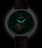 Montre ZEPPELIN BODENSEE Homme 8166-4 Analogue Cadran MINERAL Vert Bracelet Cuir Brun Boucle déployante Etanchéité 5BAR