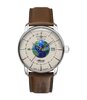 Montre ZEPPELIN ATLANTIC Homme 8468-5 Analogue Cadran MINERAL Beige Bracelet Cuir Brun Etanchéité 5BAR