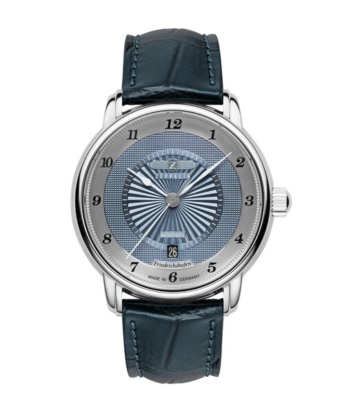 Montre ZEPPELIN FRIEDRICHSHAFEN Homme 8556-3 Analogue Cadran Saphir Bleu Bracelet Cuir Bleu Etanchéité 5BAR