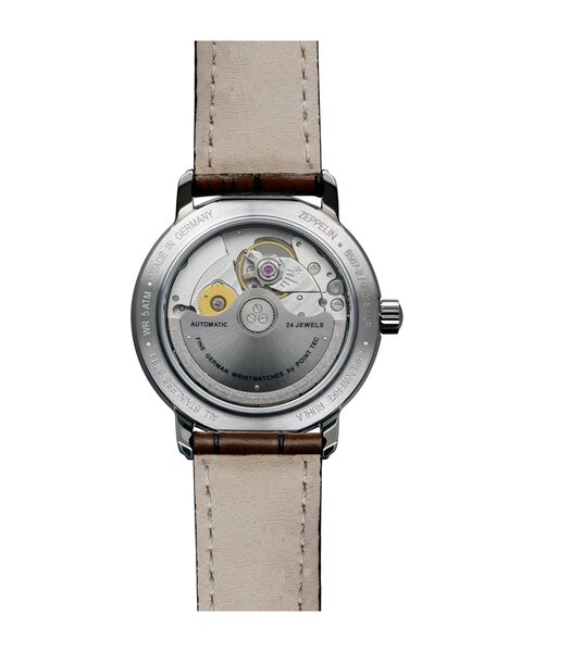 Montre ZEPPELIN FRIEDRICHSHAFEN LADY Femme 8567-2 Analogue Cadran MINERAL Vert Bracelet Cuir Brun Etanchéité 5BAR