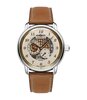 Montre ZEPPELIN NEW CAPTAIN'S LINE Homme 8658-5 Analogue Cadran MINERAL Beige Bracelet Cuir Brun Boucle déployante Etanchéité 5BAR