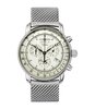 Montre ZEPPELIN 100 JAHRE ZEPPELIN Homme 8680M-3 Analogue Cadran MINERAL Blanc Bracelet Acier inoxydable Argenté Boucle déployante Etanchéité 5BAR