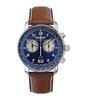 Montre ZEPPELIN LZ127 GRAF ZEPPELIN Homme 8684-3 Analogue Cadran MINERAL Bleu Bracelet Cuir Brun Boucle déployante Etanchéité 5BAR
