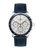 Montre ZEPPELIN NEW YORK Homme 8878-1 Analogue Cadran MINERAL Blanc Bracelet Cuir Bleu Etanchéité 5BAR
