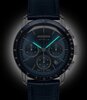 Montre ZEPPELIN NEW YORK Homme 8878-3 Analogue Cadran MINERAL Bleu Bracelet Cuir Bleu Etanchéité 5BAR