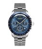 Montre ZEPPELIN NEW YORK Homme 8878MB-3 Analogue Cadran MINERAL Bleu Bracelet Acier inoxydable Argenté Etanchéité 5BAR