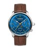 Montre ZEPPELIN MEDITERRANEE - BLUE Homme 9636-3 Analogue Cadran MINERAL Bleu Bracelet Cuir Brun Boucle ardillon Etanchéité 5BAR