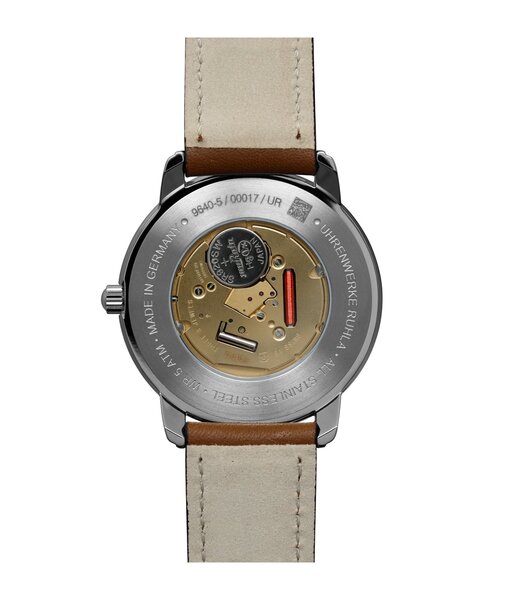 Montre ZEPPELIN MEDITERRANEE Homme 9640-5 Analogue Cadran MINERAL Beige Bracelet Cuir Brun Etanchéité 5BAR
