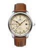 Montre ZEPPELIN MEDITERRANEE Homme 9668-5 Analogue Cadran MINERAL Beige Bracelet Cuir Brun Boucle déployante Etanchéité 5BAR