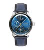 Montre ZEPPELIN MEDITERRANEE - BLUE Homme 9690-3 Analogue Cadran MINERAL Bleu Bracelet Cuir Bleu Boucle ardillon Etanchéité 5BAR