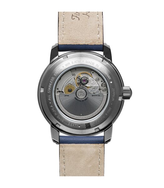 Montre ZEPPELIN MEDITERRANEE - BLUE Homme 9690-3 Analogue Cadran MINERAL Bleu Bracelet Cuir Bleu Boucle ardillon Etanchéité 5BAR