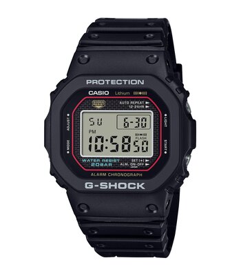 Montre CASIO G-SHOCK Homme DW-5000R-1AER Digital Cadran MINERAL Gris Bracelet Résine Noir Etanchéité 20BAR