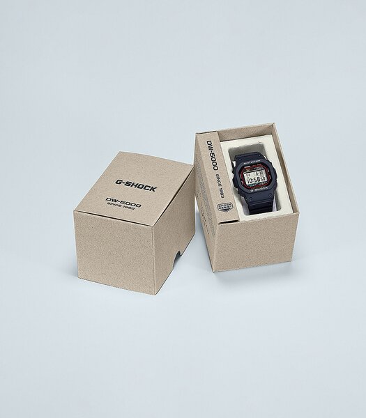 Montre CASIO G-SHOCK Homme DW-5000R-1AER Digital Cadran MINERAL Gris Bracelet Résine Noir Etanchéité 20BAR