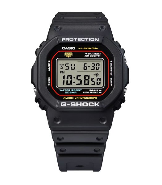 Montre CASIO G-SHOCK Homme DW-5600RL-1ER Digital Cadran MINERAL Noir Bracelet Résine Noir Etanchéité 20BAR