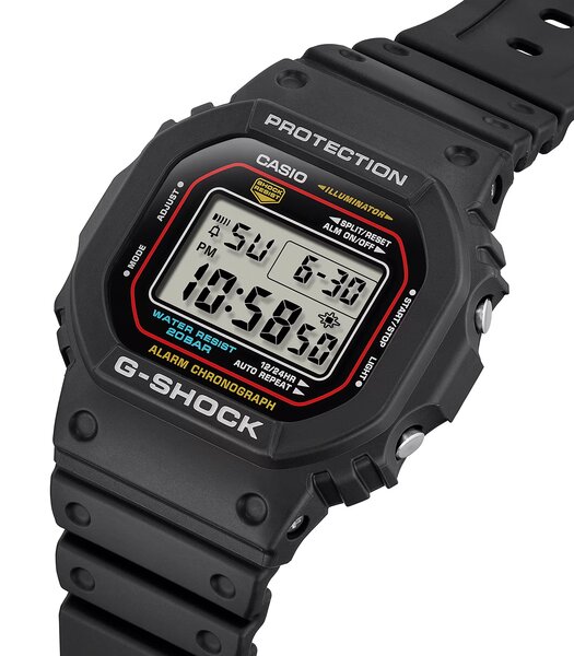Montre CASIO G-SHOCK Homme DW-5600RL-1ER Digital Cadran MINERAL Noir Bracelet Résine Noir Etanchéité 20BAR