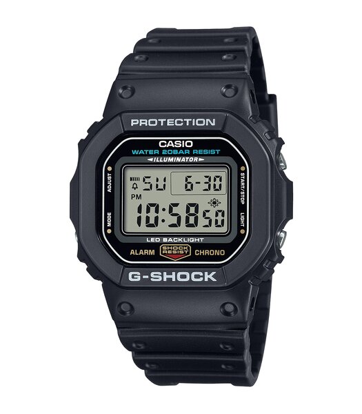 Montre CASIO G-SHOCK Homme DW-5600UE-1ER Digital Cadran MINERAL Gris Bracelet Résine Noir Etanchéité 20BAR