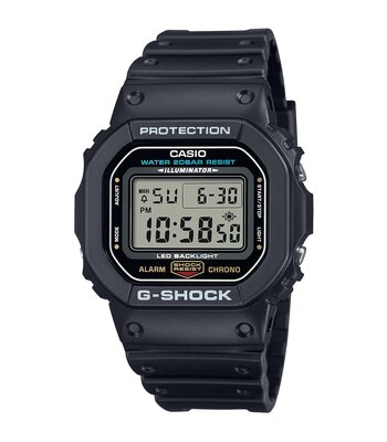 Montre CASIO G-SHOCK Homme DW-5600UE-1ER Digital Cadran MINERAL Gris Bracelet Résine Noir Etanchéité 20BAR