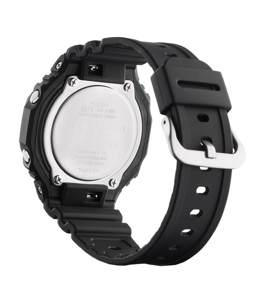 Montre CASIO G-SHOCK Homme GA-2100-1A1ER Analogue-Digital Cadran MINERAL Noir Bracelet RESINE Noir Boucle ardillon Etanchéité 20BAR